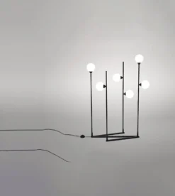 Lampadaire Tube & Sphere