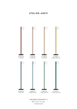 Lampadaire - Tube With Globes And Cones - Concept Colour C -Flos Shop lampadaire tube with globes and cones concept colour a 2
