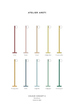 Lampadaire - Tube With Globes And Cones - Concept Colour A