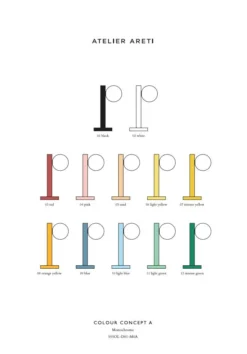 Lampe De Table - Tube With Globes And Cones - Concept Colour A
