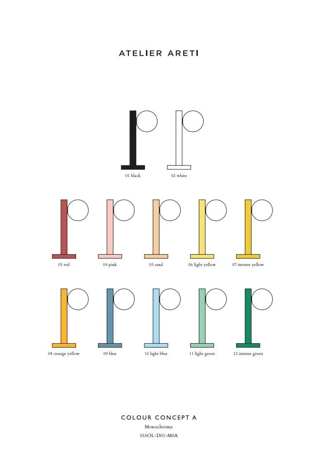 Lampe De Table - Tube With Globes And Cones - Concept Colour A 3 Lampe De Table - Tube With Globes And Cones - Concept Colour A – Image 3