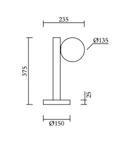 Lampe De Table - Tube With Globes And Cones - Concept Colour A 4 Lampe De Table - Tube With Globes And Cones - Concept Colour A – Image 4