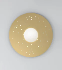 Plafonnier Plate And Sphere Sliver Perforation - 65cm - Dots