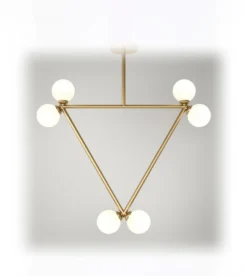 Suspension Triangle Pendant - 6 Globes